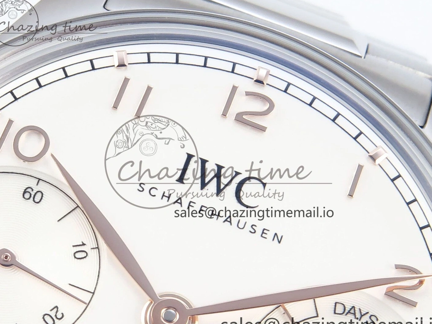 MIROTIME 0522 Portugieser Auto IWC0562A APSF 1:1 Best Edition White RG Dial on SS Bracelet A Unique 6991